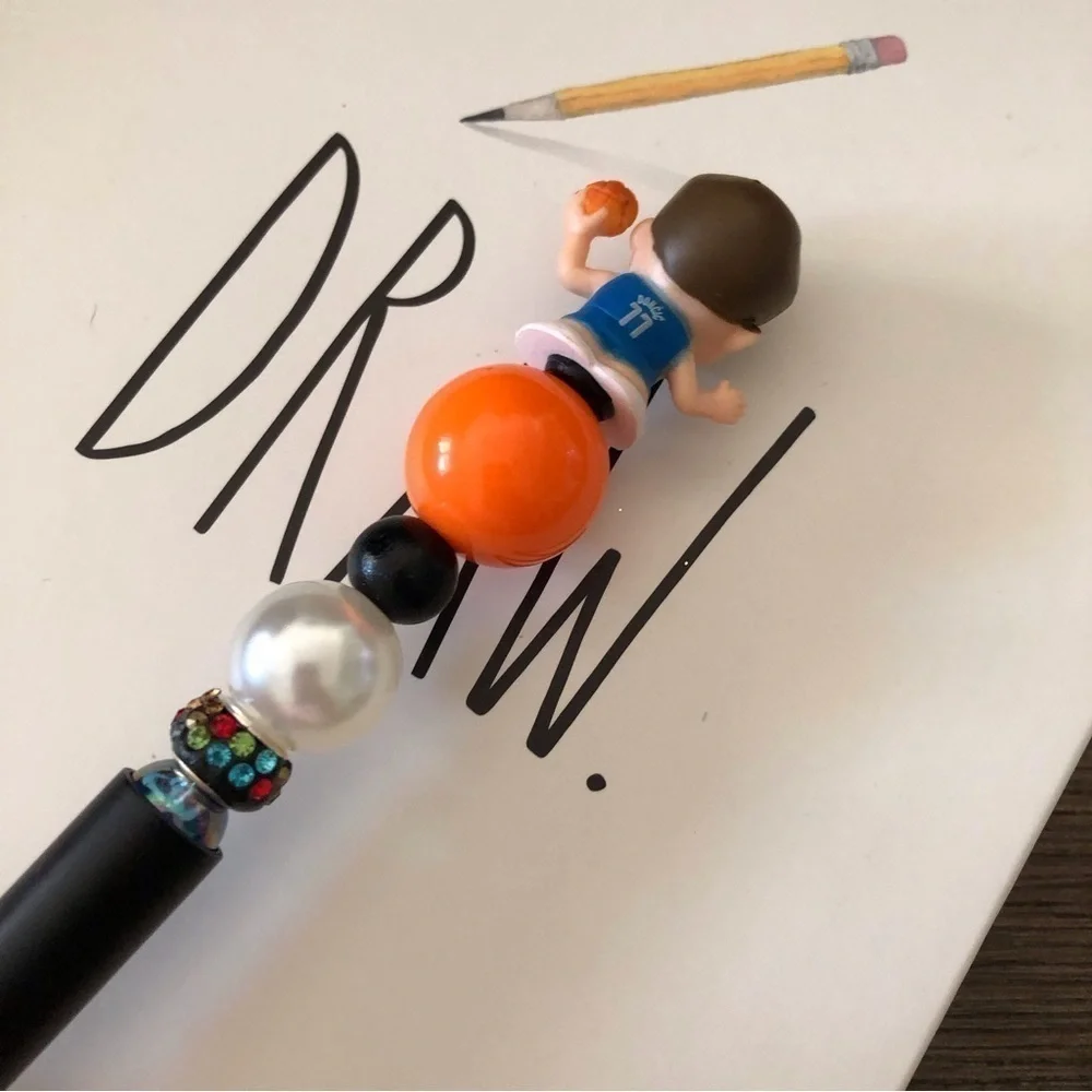 NBA basketball player handmade beaded pen